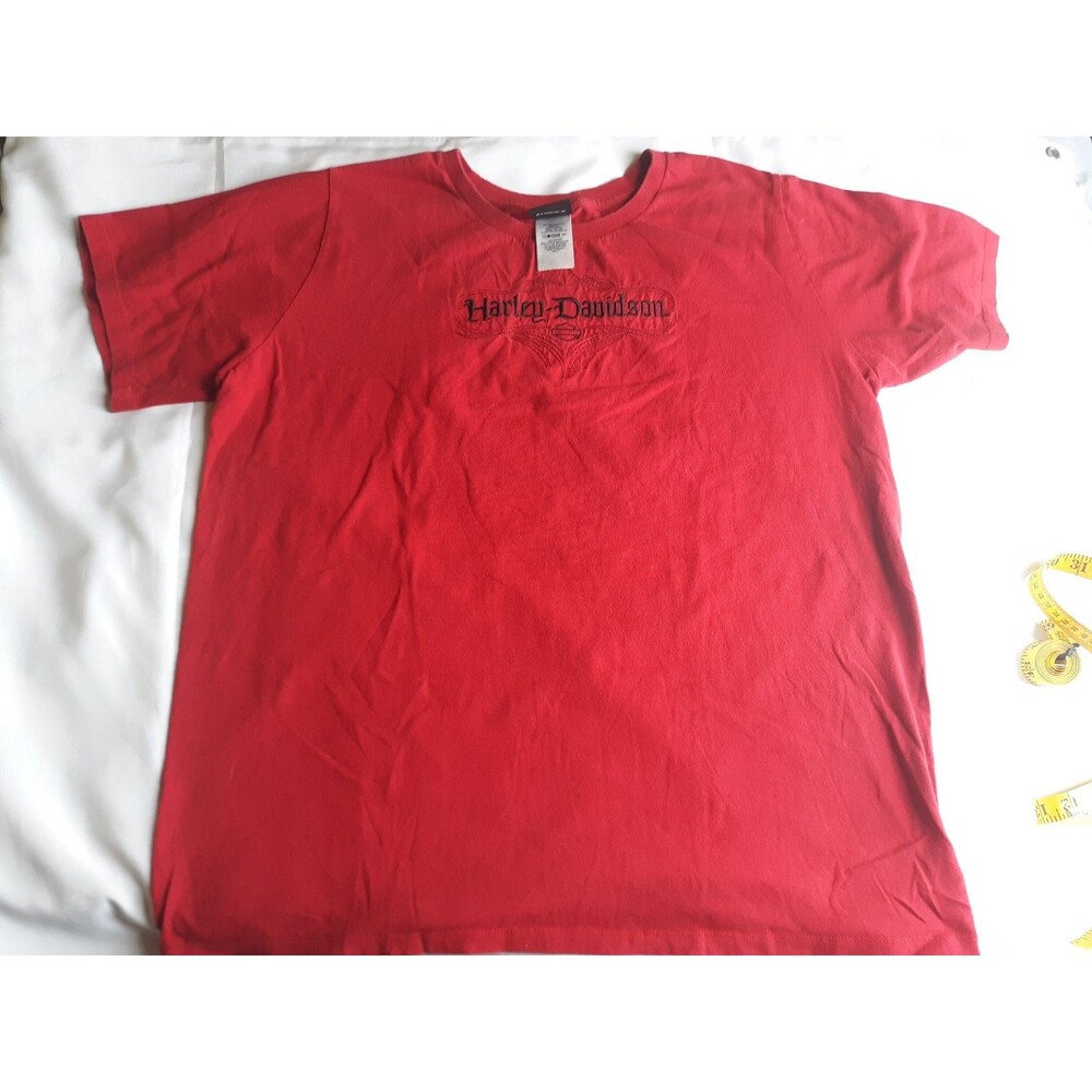 Harley-Davidson T-Shirt Red Embroidered Chuck’s Harley-Davidson Bloomington , IL